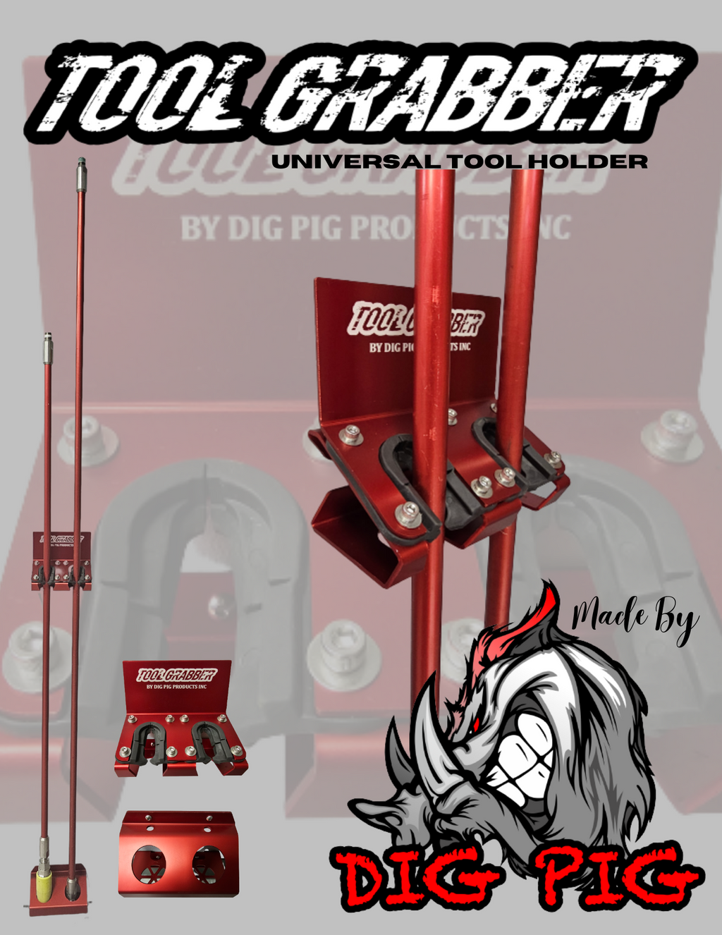 Universal Tool Holder With Lock Rubber Grip Mount 0 79 1 79 Inch Handle Diameter Quick Release - View #10