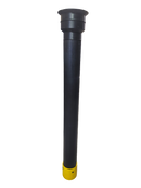 8in to 6in HDPE Reducer Polyethylene Plastic Dig Tube/Pipe for Hydro-Excavation (Hydrovac) - 6in tube with 8in Vactor Flange x Cuff (Urethane) - Overall Length/Height is 78in