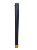 HDPE Polyethylene Plastic Dig Tube/Pipe for Hydro-Excavation (Hydrovac) - Male Ringlock / Bandlock (Bush Hog) x Cuff (Urethane)