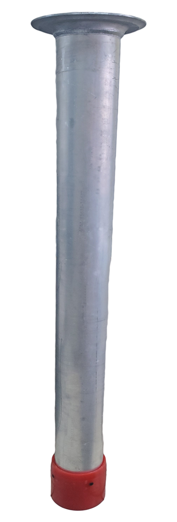 6in Aluminum Heavy Duty Hydrovac Reducer Dig Tube with 8in Vactor Flange x Cuff (Urethane Sleeve)