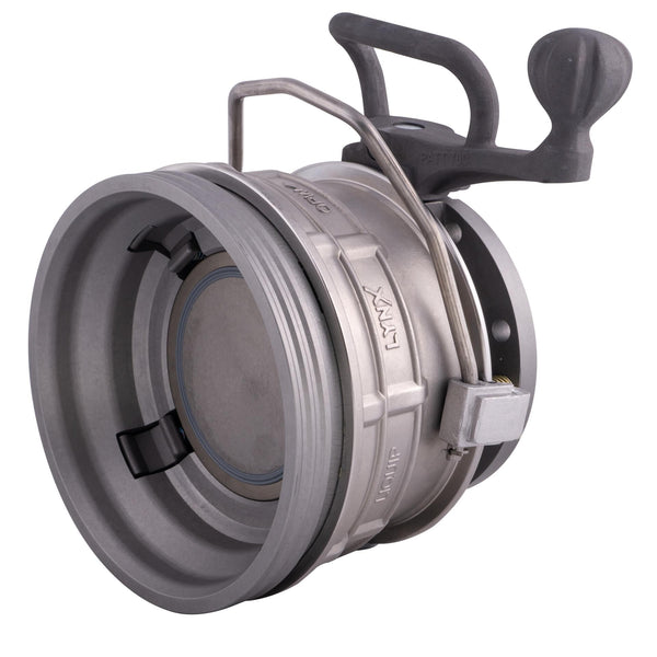 OPW LYNX850VG ** FREE SHIPPING ** 4" LYNX API BOTTOM LOADING COUPLER, ALUM, FLUOROCARBON GFLT, SHORT HANDLE