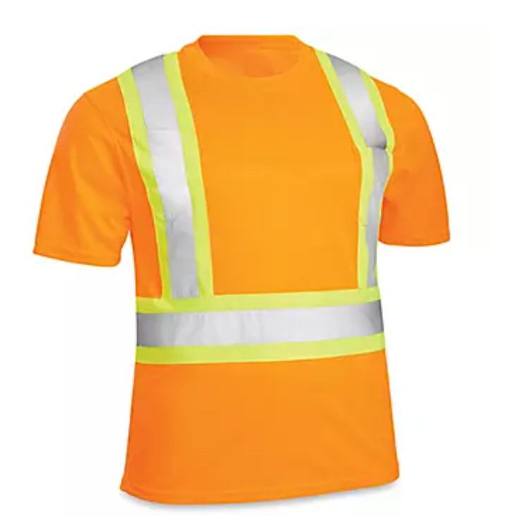 High Visibility Reflective Safety T-Shirt - Orange