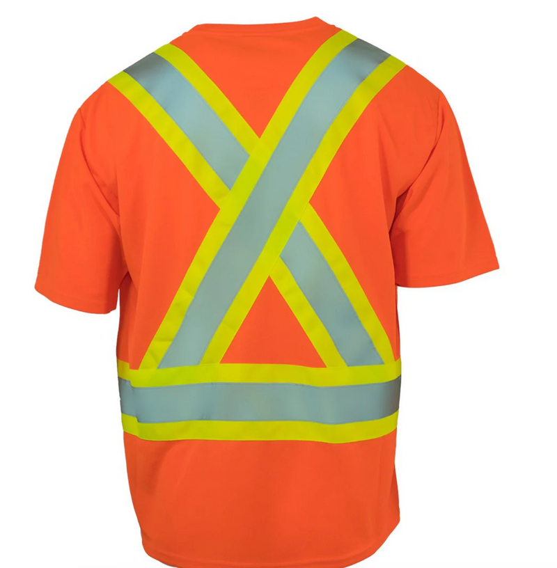 High Visibility Reflective Safety T-Shirt - Orange