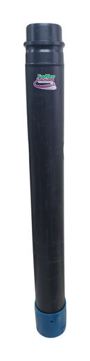 HDPE Polyethylene Plastic Dig Tube/Pipe for Hydro-Excavation (Hydrovac) - Male Ringlock / Bandlock (Bush Hog) x Cuff (Urethane)