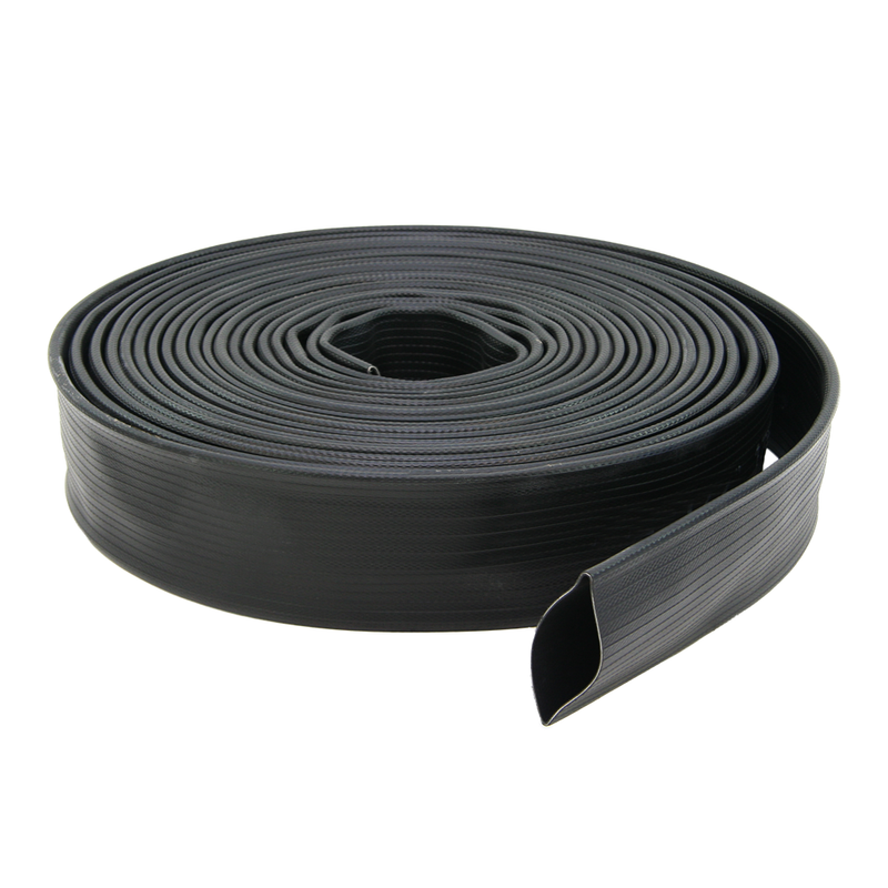 Black PVC/Nitrile Rubber Layflat Discharge Hose (Oroflex Style)