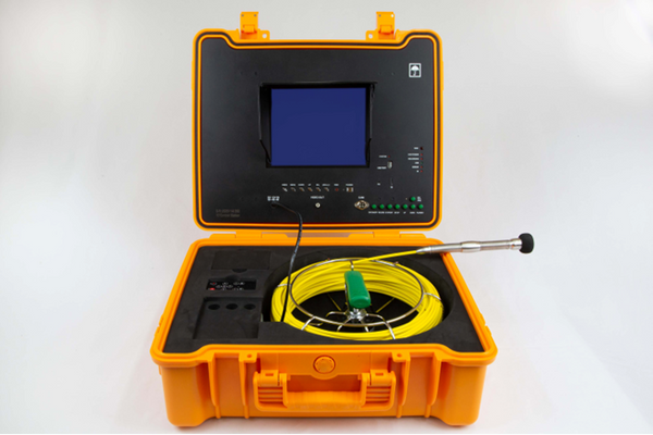 Luxury Portable Sewer/Drain Camera w/USB&SD Recording, Transmitter, 130FT Footage Counter
